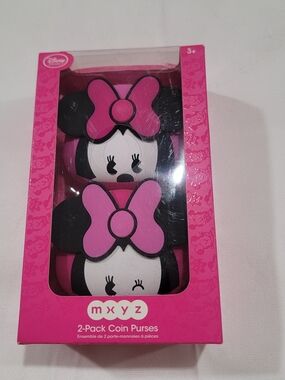 Disney Minnie Mouse Pink Bow Coin Purse Set